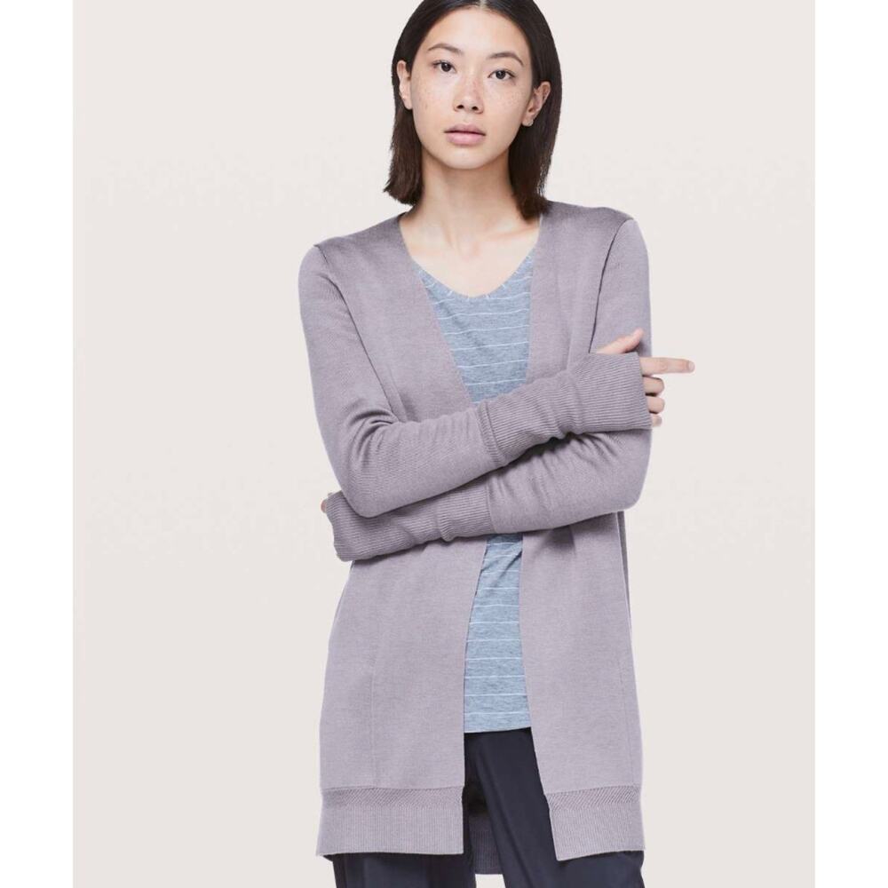 Lululemon City Street Cardigan Mystique Heathered Mystique Soft Cashmere Blend